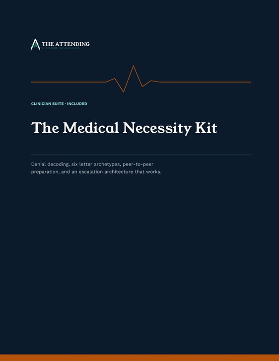 Page from the medical necessity kit