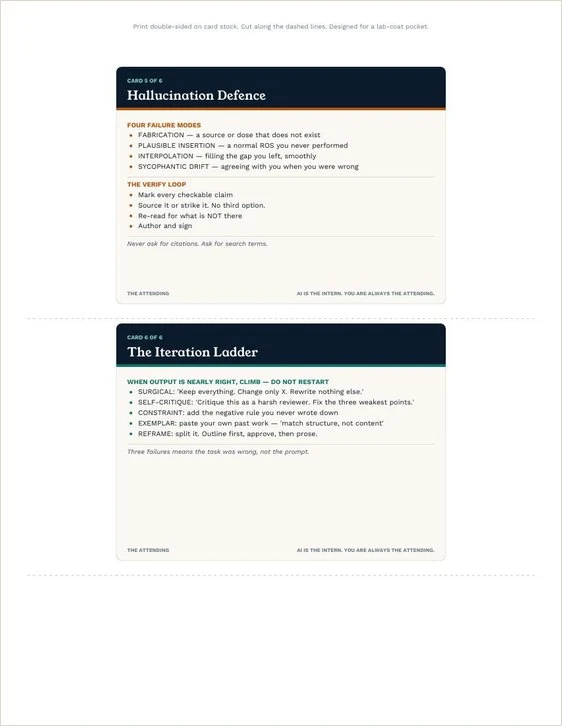 Printable quick reference cards